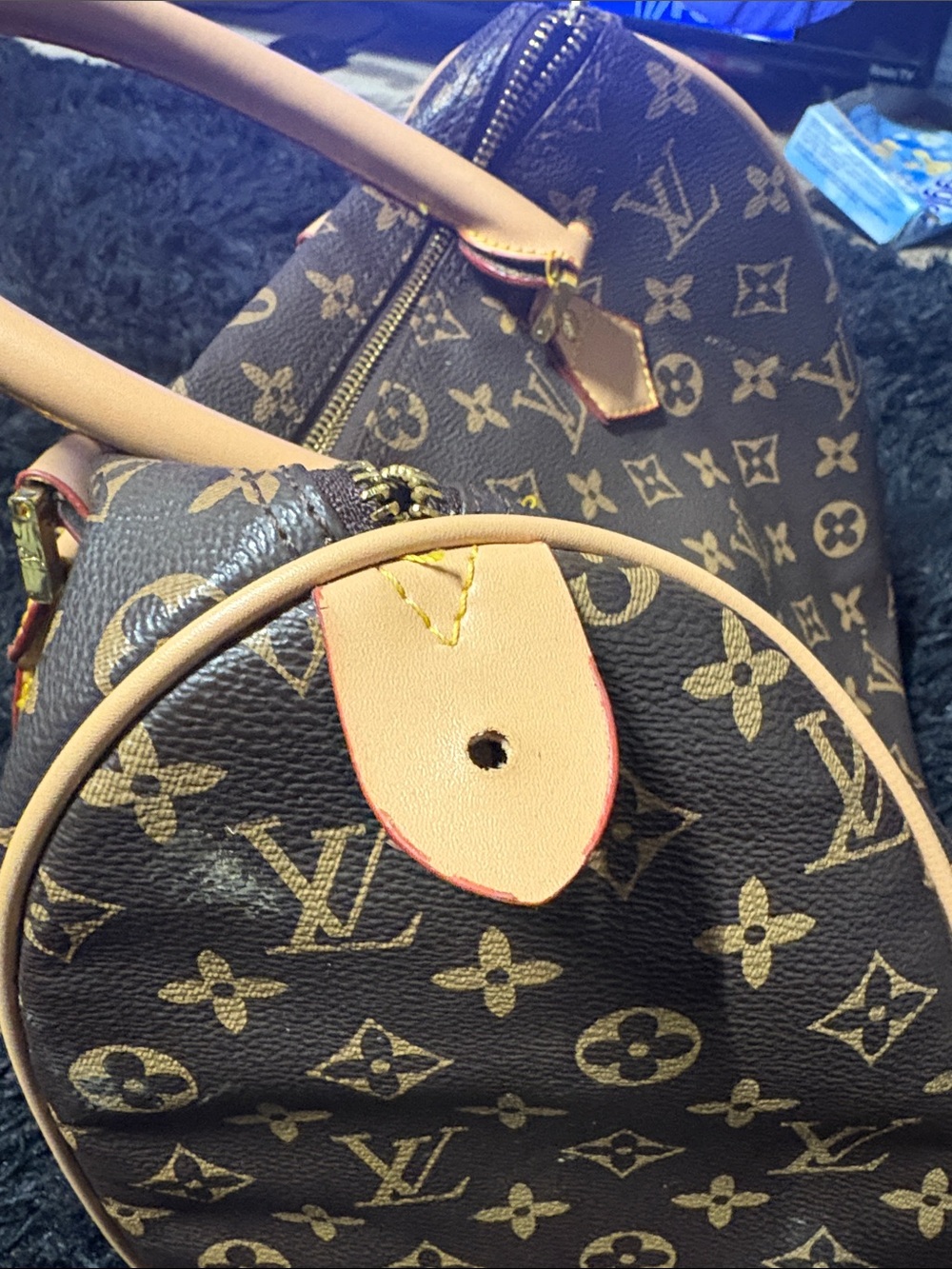 Louis Vuitton Monogram Canvas Satchel in Brown with Tan Leather - Picture 2 of 4